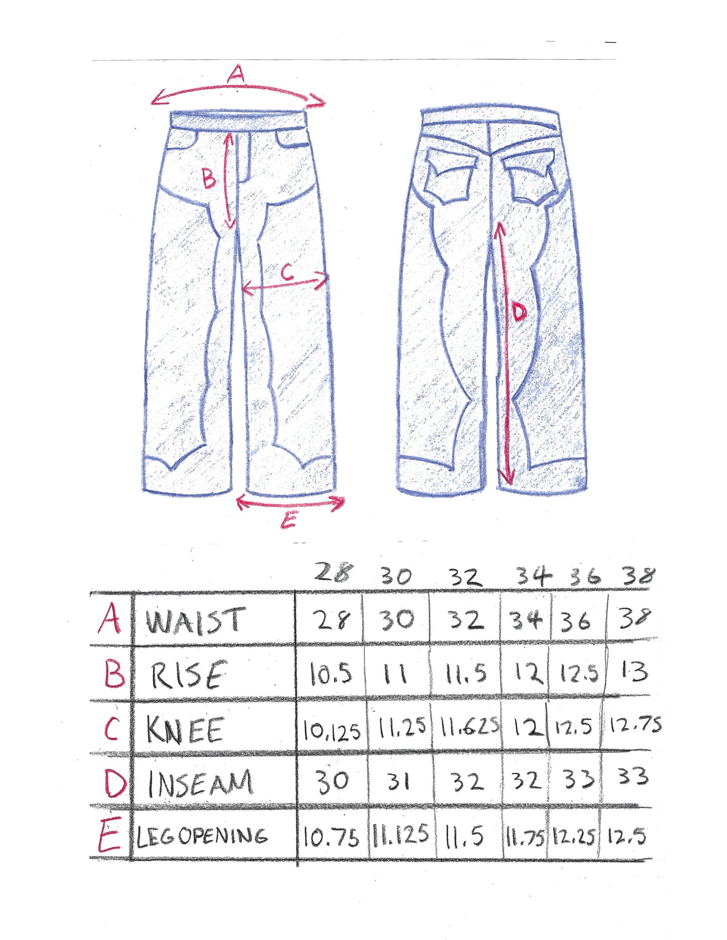 Quad Knee Selvedge Denim