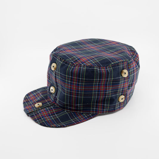 Handmade Tartan Button up Hat Sample