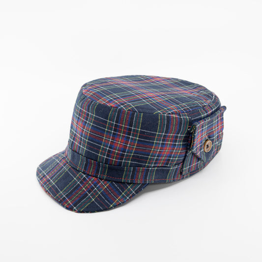 Handmade Charlie Cadet Hat Red/navy