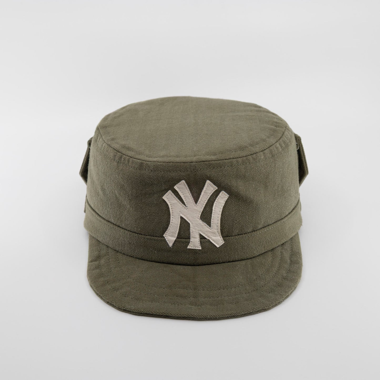 Handmade Charlie Cadet Hat - Herringbone NY Logo