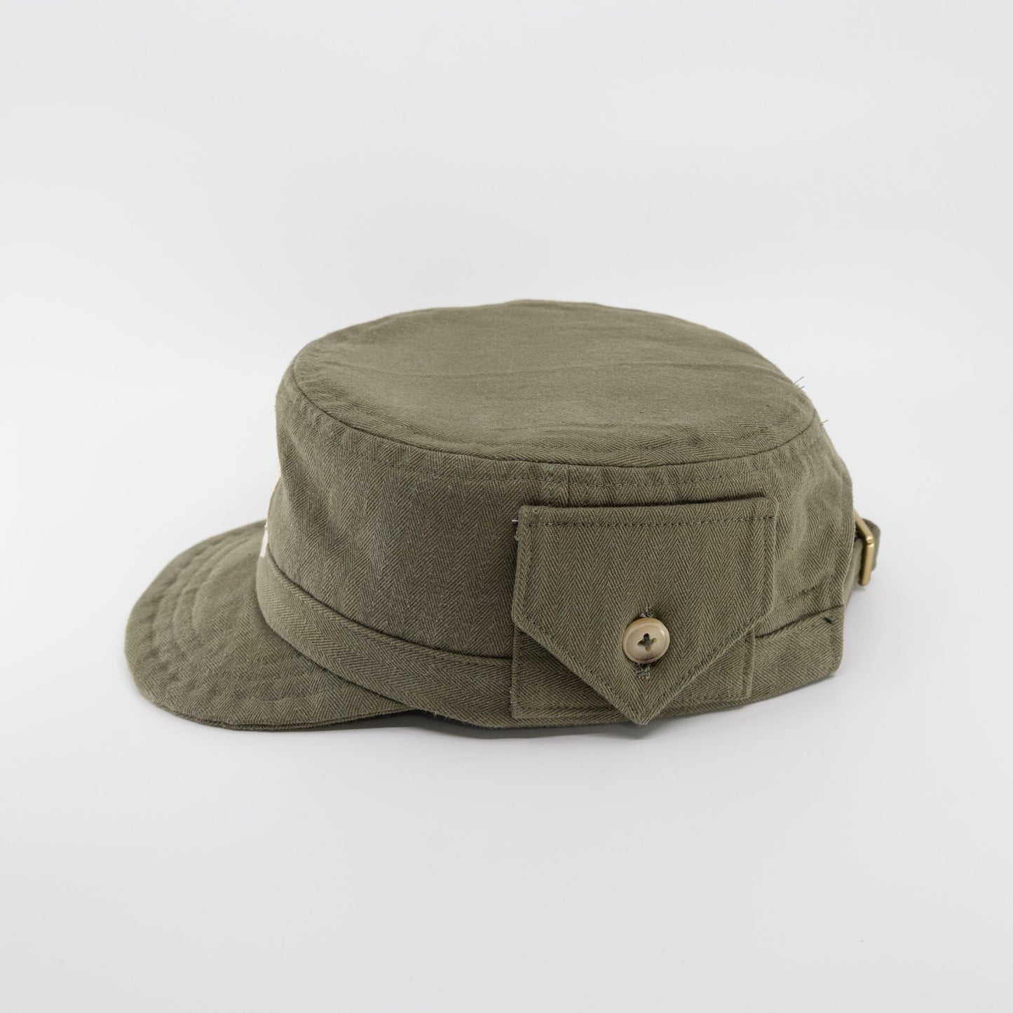 Handmade Charlie Cadet Hat - Herringbone NY Logo