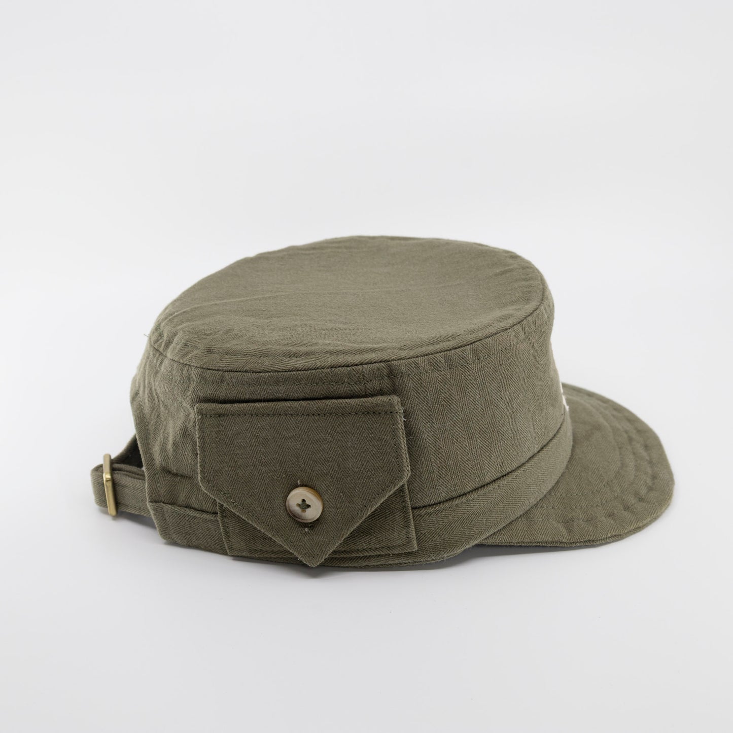 Handmade Charlie Cadet Hat - Herringbone NY Logo