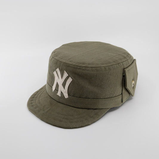 Handmade Charlie Cadet Hat - Herringbone NY Logo