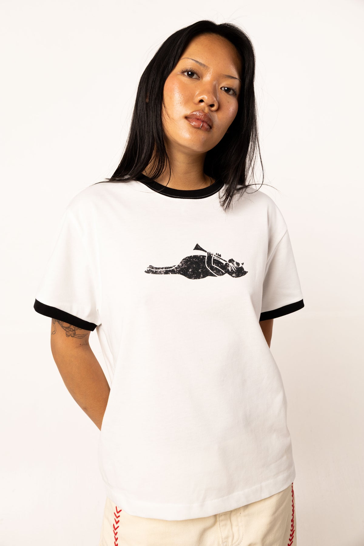 Black and White Cat Shirt
