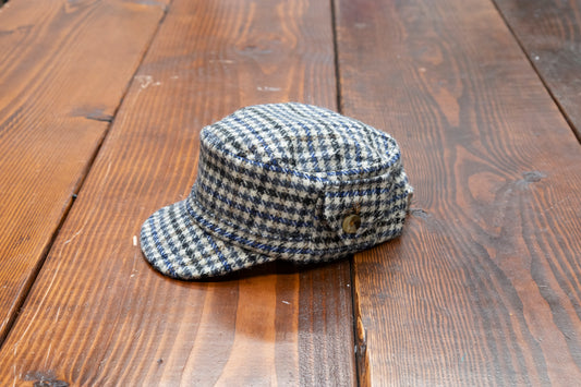 Blue/White Houndstooth Cadet Hat