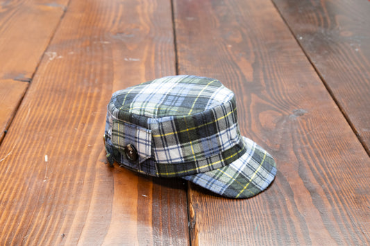 Green Plaid Cadet Hat