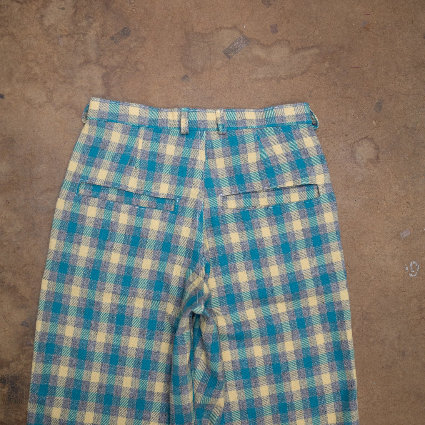 Handmade Teal Wool Shorts
