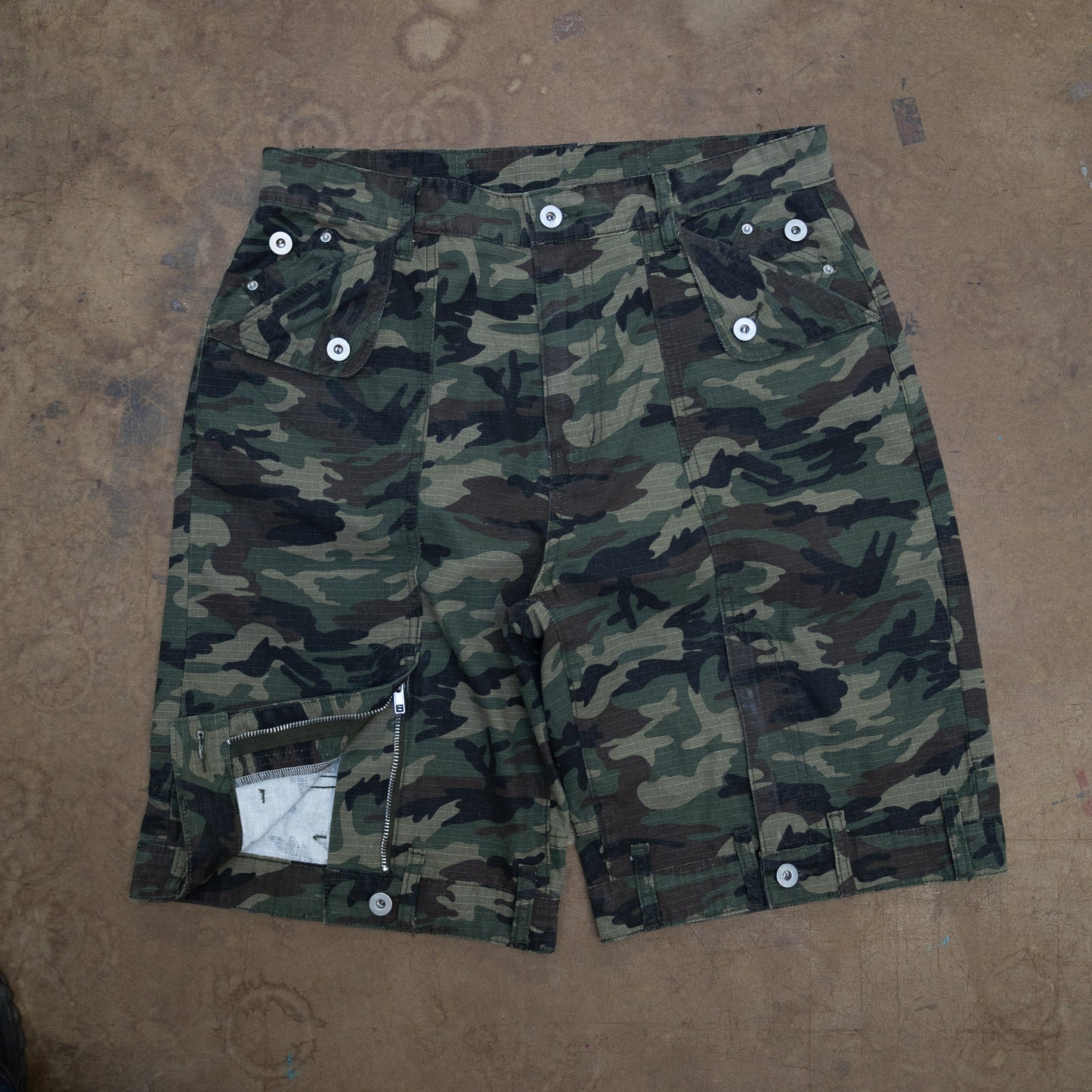 Ripstop Camo Upside Down Shorts