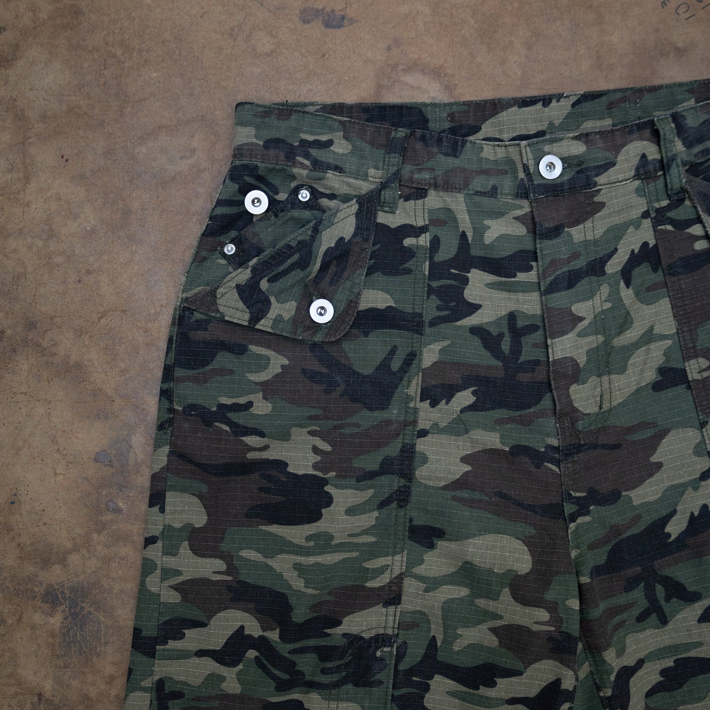 Ripstop Camo Upside Down Shorts