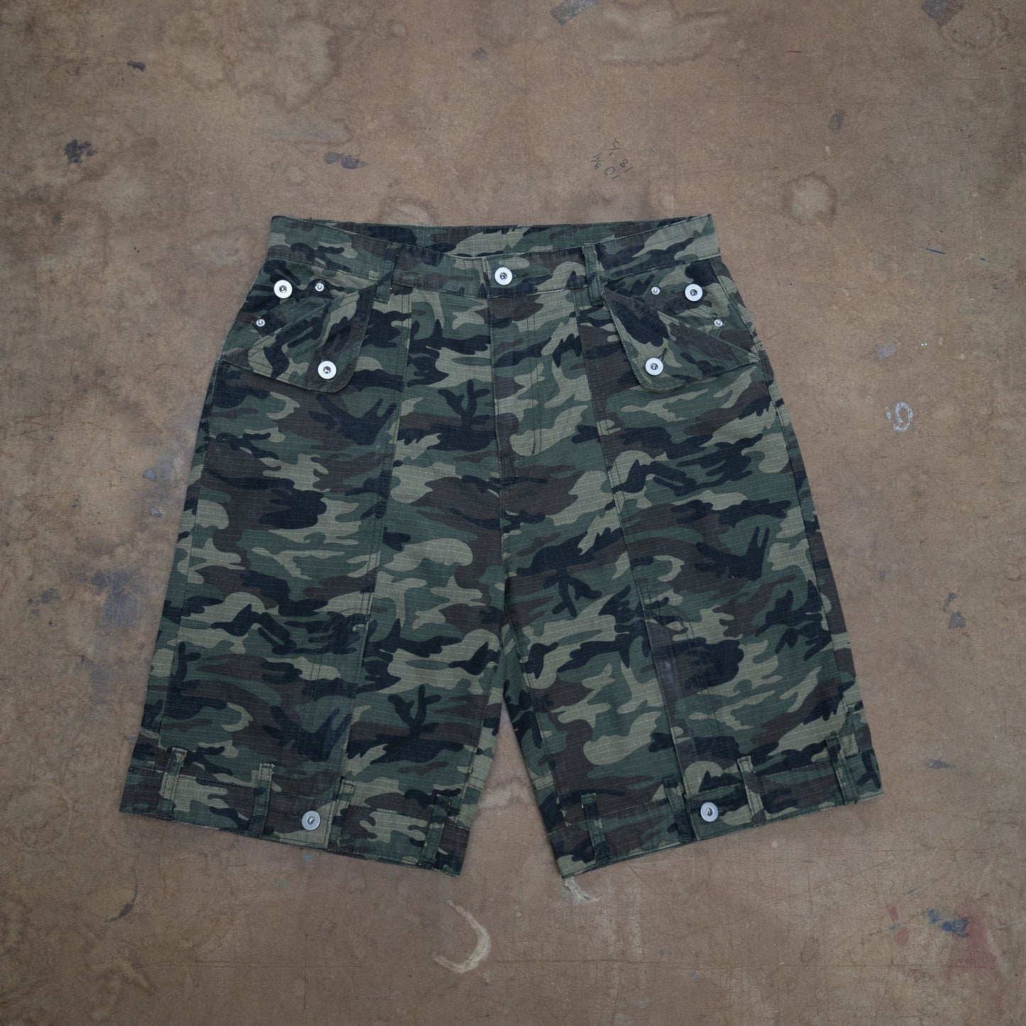 Ripstop Camo Upside Down Shorts